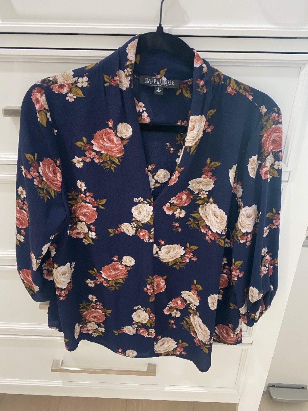 Sweet Wanderer Sheer Blouse Floral